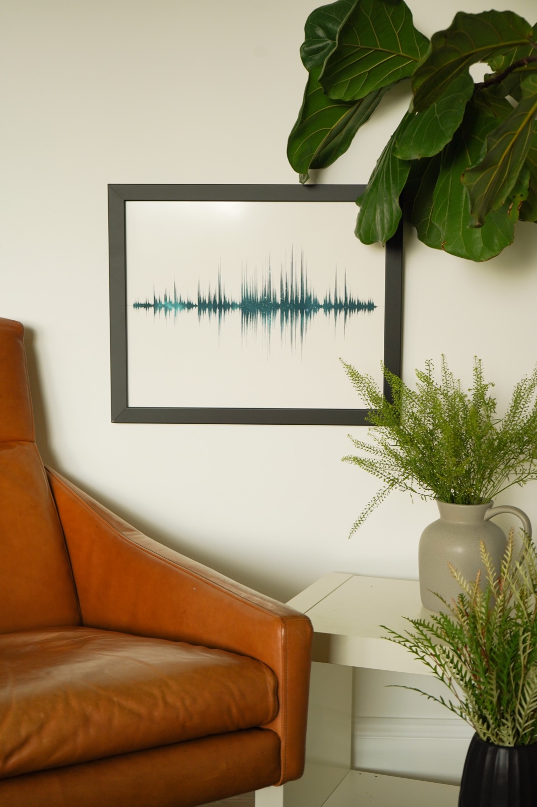 Artsy Voiceprint framed soundwave art, product lifestyle photography