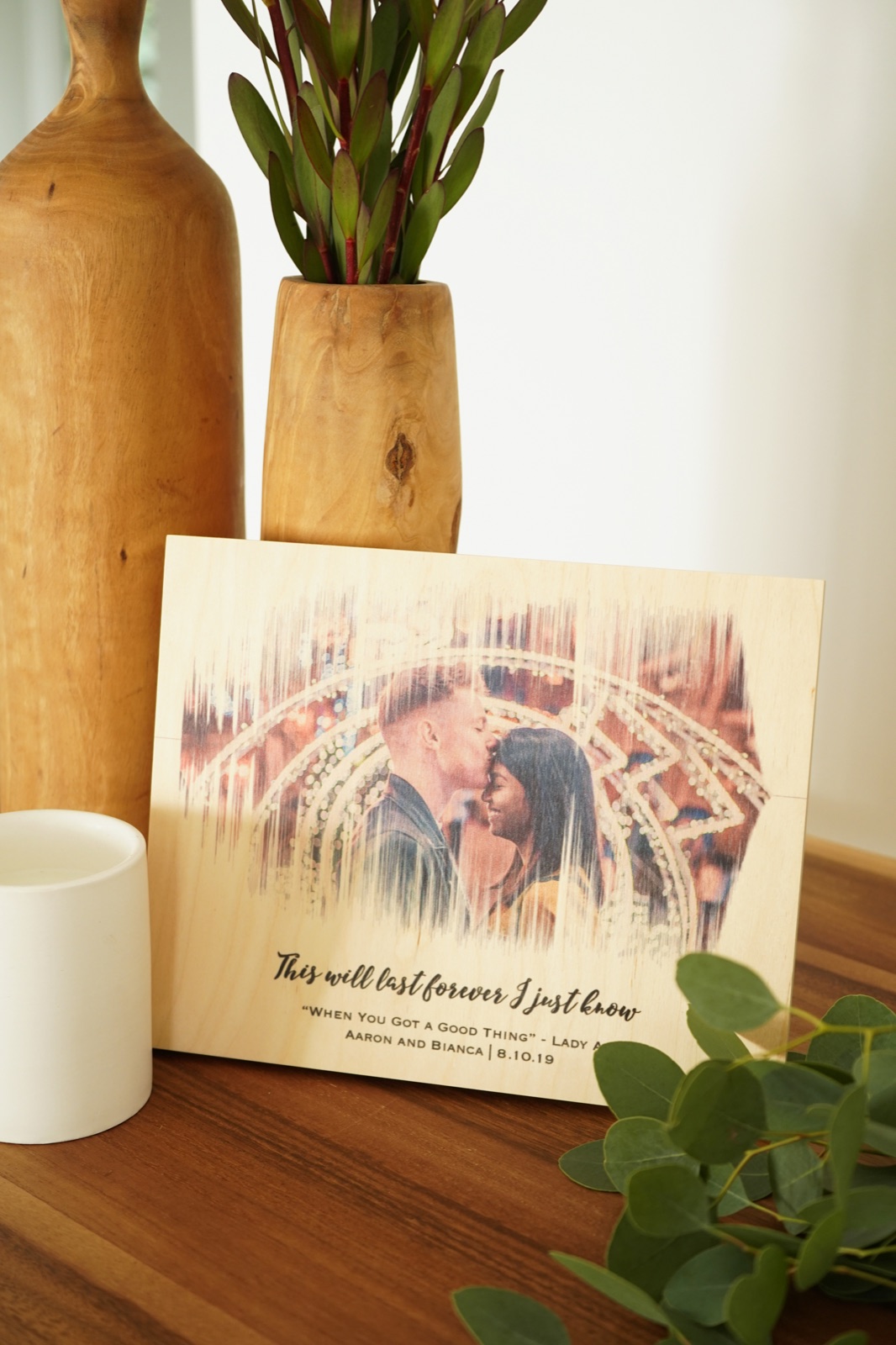 Artsy Voiceprint framed soundwave art, product lifestyle photography