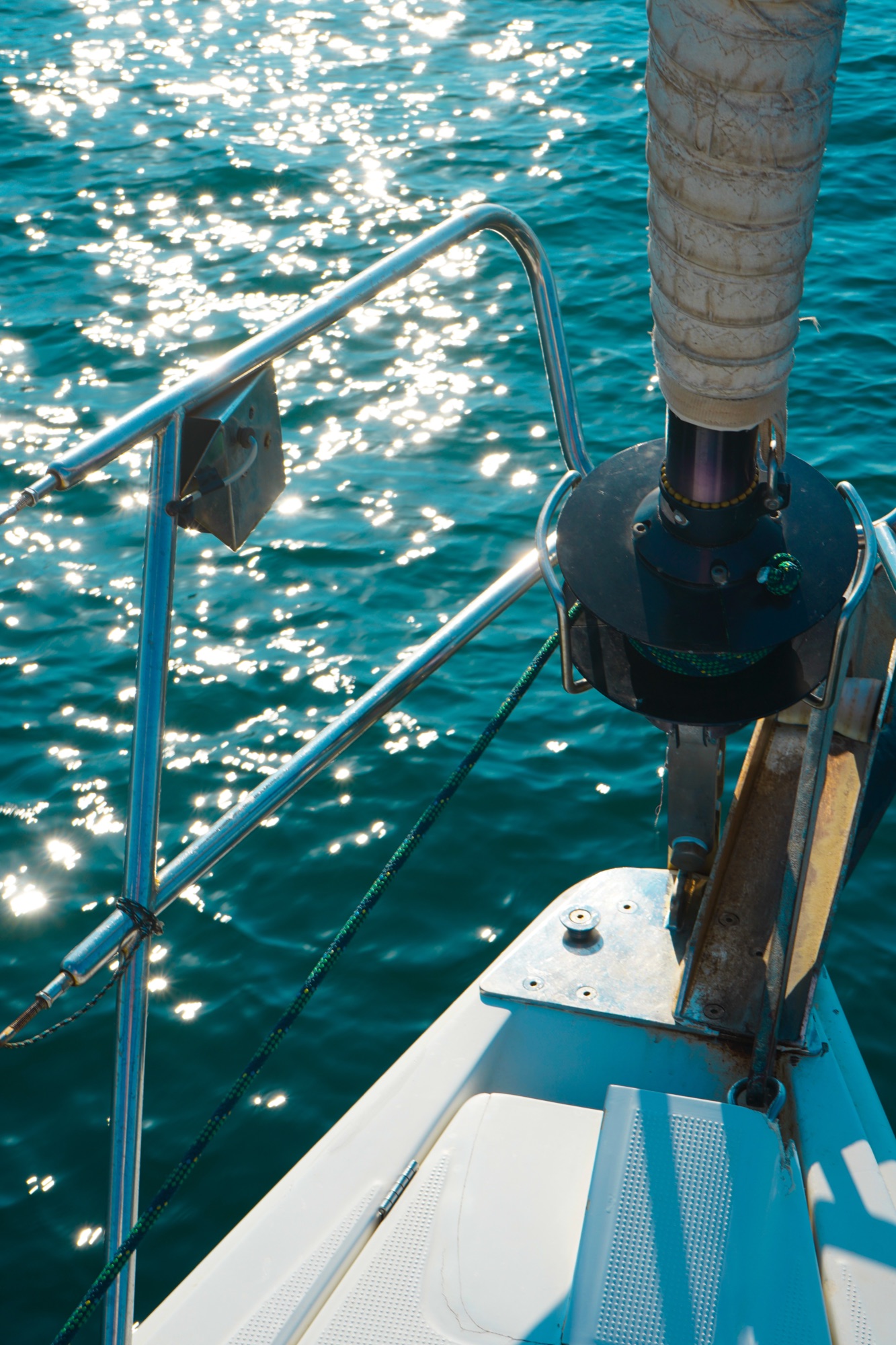Sailboat rigging and bow detail, Malta